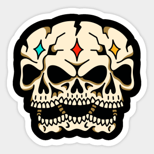 Skull 3 way Sticker